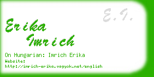 erika imrich business card